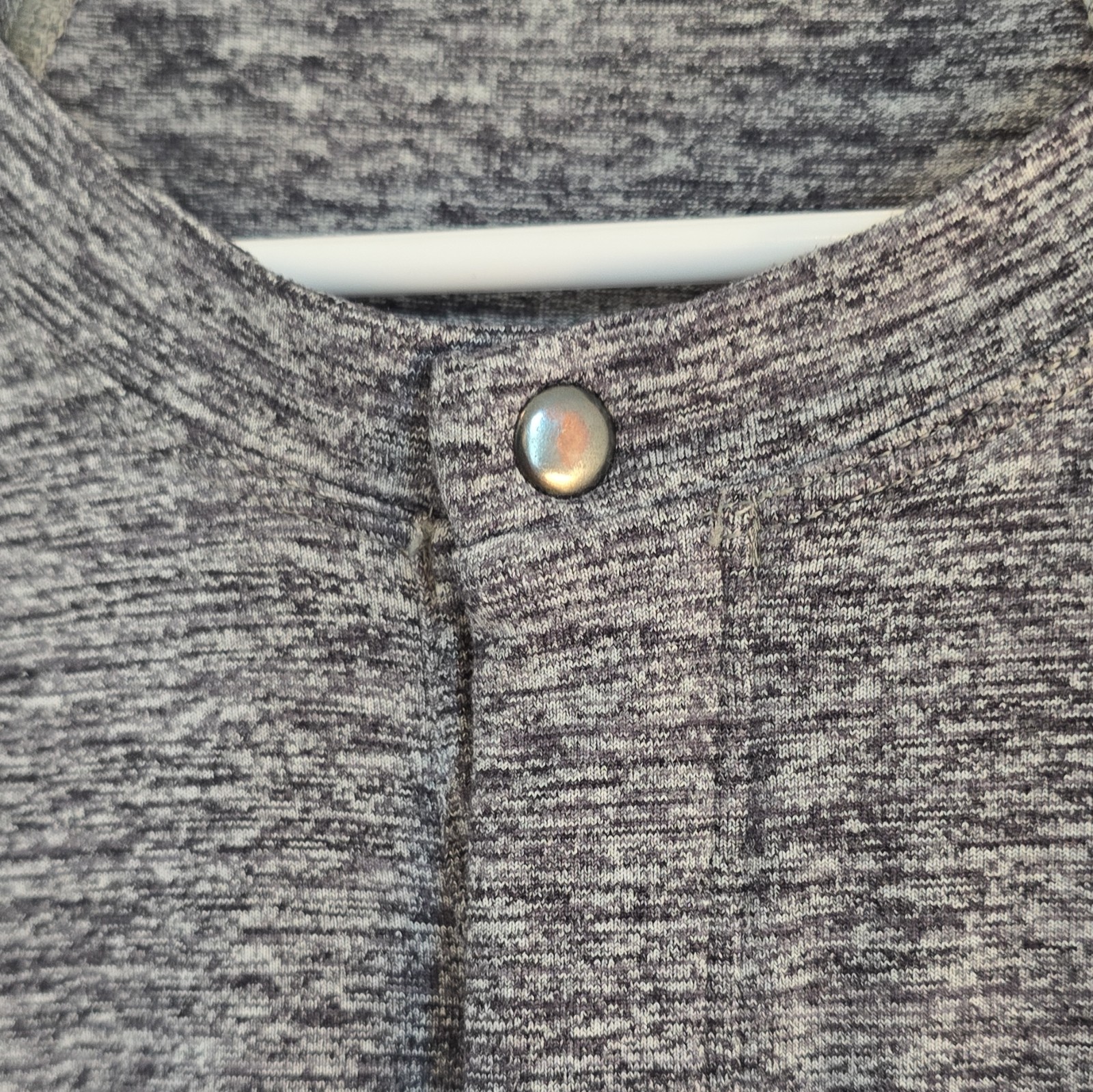lululemon Men’s Heather Gray Long Sleeve Henley Athletic Fit Stretch L gallery