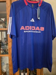 Adidas Sportswear Red White Blue Jersey TShirt Size Large NWT