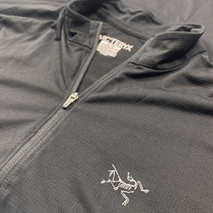 Arcteryx Cormac Zip Neck LS Mens Small S Black Quarter Zip Performance Shirt
