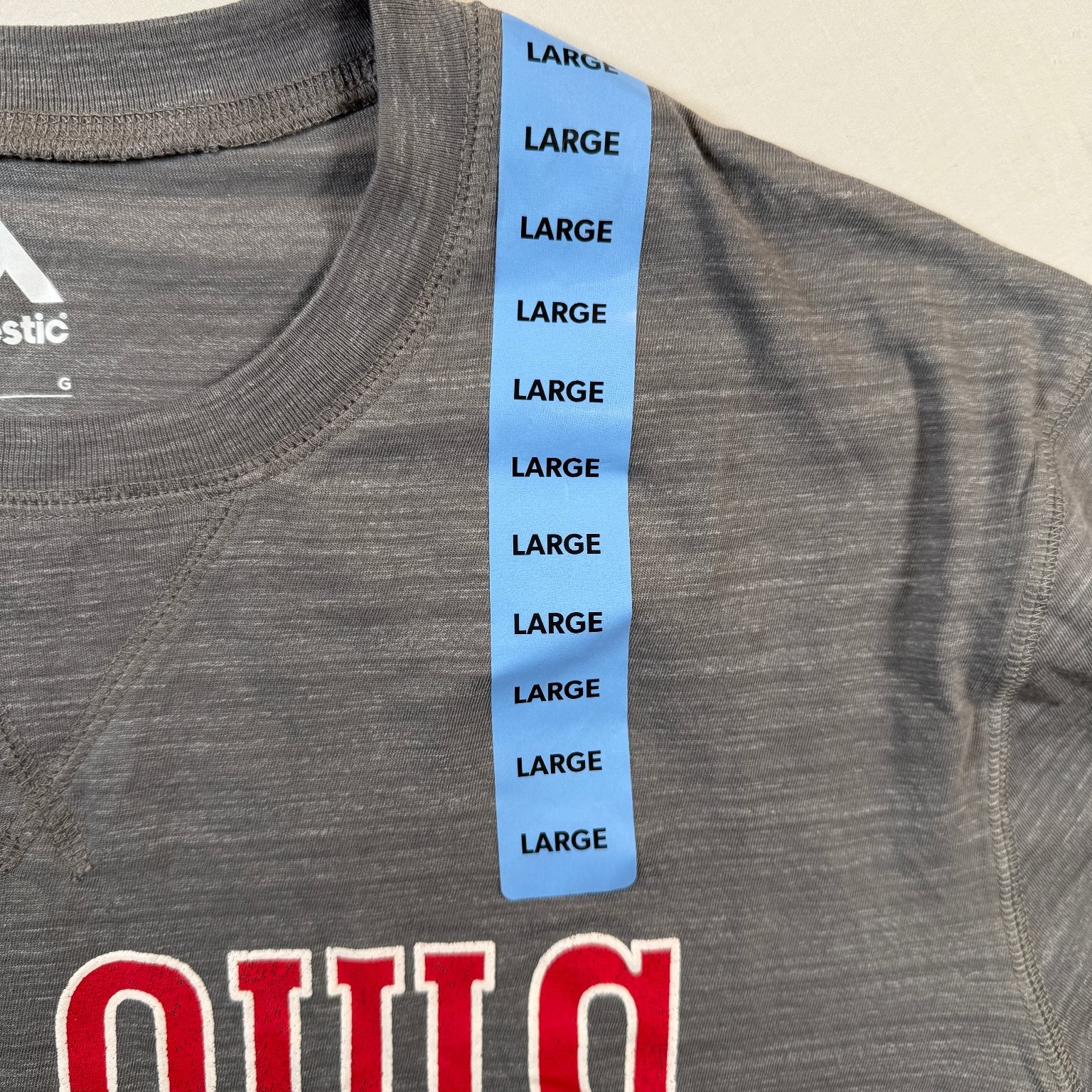 Majestic Men's Activewear Top St. Louis Cardinals Large Gray Cotton gallery