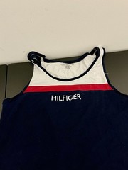 Vintage Tommy Hilfiger Logo Spell Out Jersey Shirt Tank Sz XL