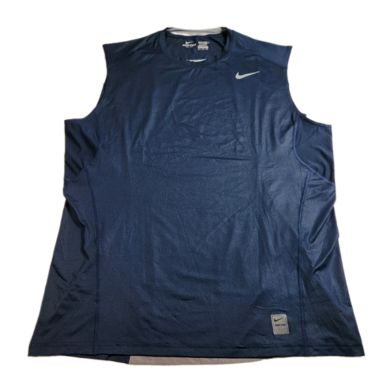 Nike Fitted Performance Shirt Mens Size 2XL Blue Sleeveless Dri Fit Active Adult gallery