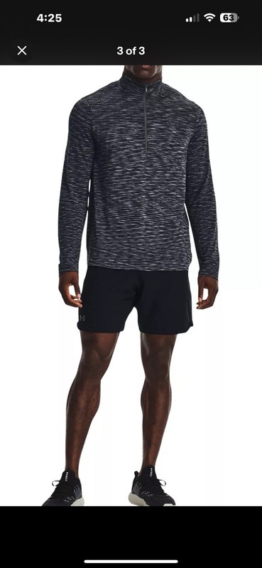 Under Armour Men's UA Seamless 1/2 Zip Long Sleeve Shirt 2XL 1359875 Gray Blue gallery