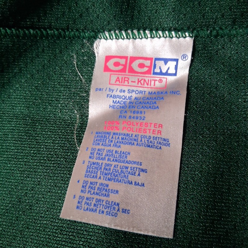 Vintage 1990s CCM Hockey Jersey Men XXL Air Knit Blank Hunter Green Canada gallery