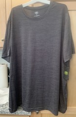 Mens Athletic DriWorks Short Sleeve Shirt – Gray – Size 2XL