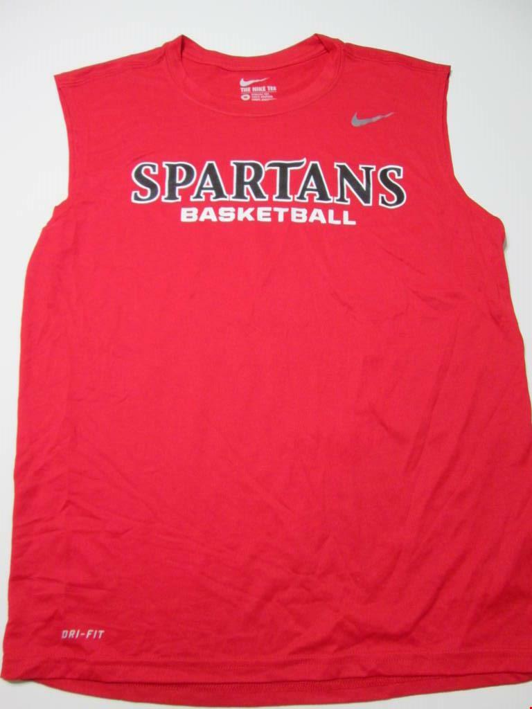 Nike Mens Size M Sleeveless Shirt Red Spartans Logo Print Dri-Fit Basketball gallery