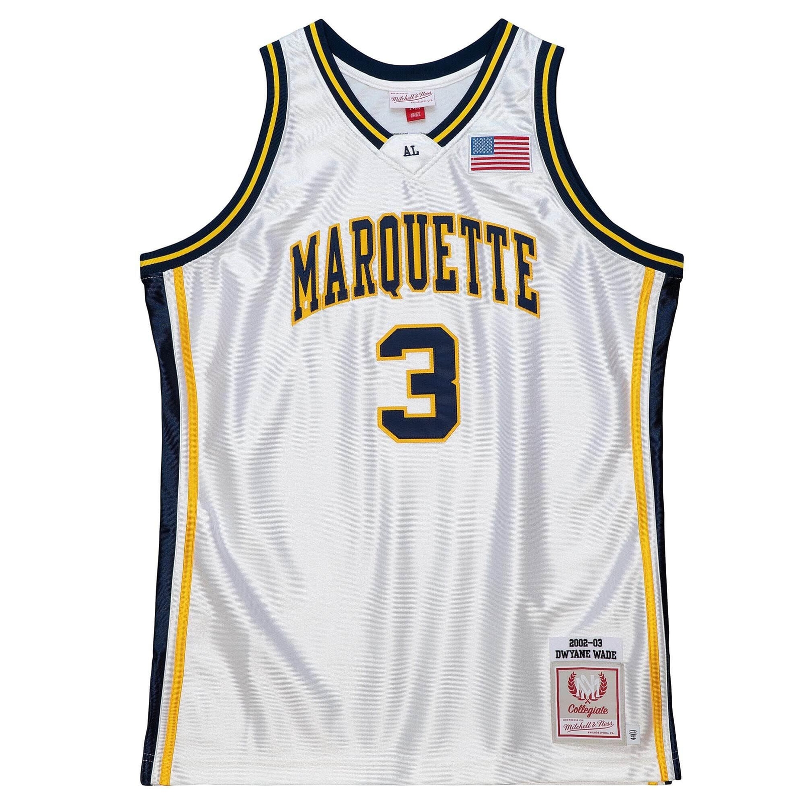 MITCHELL & NESS NCAA WHITE JERSEY MARQUETTE 2002 DWYANE WADE gallery