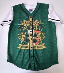 USA Drinking Team Ireland Jersey Mens XL Green Button Front Irish
