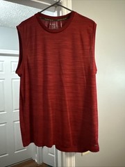 Tek Gear DryTek MEN’S XXL RED TANK TOP Made In Haiti Nice Comfortable