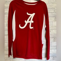 Alabama Crimson/White Pullover – Size Large (Unisex) Large “A” Logo Long Sleeve