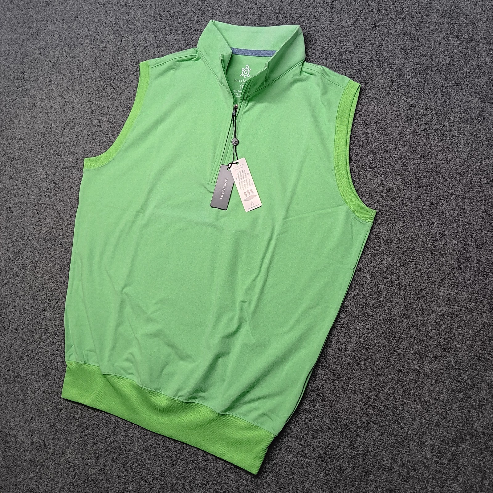 Turtleson Siro Quarter-Zip Vest Small Envy NWT gallery