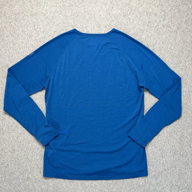 Super Natural SN Mens Medium 2 Pack Merino Wool Blend Base Layer Shirts Blue gallery