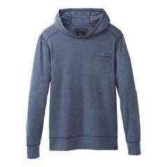 Prana Men’s Pacer Long Sleeve Hooded Pullover in Equinox Blue | Medium