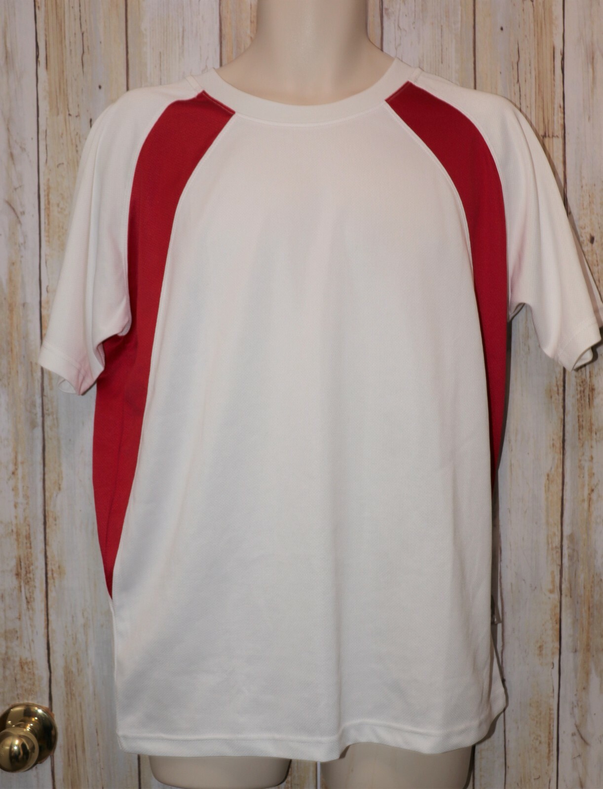 Mens Red White Colorado Timberline Short Sleeve Shirt Size SM Small Medium exc gallery