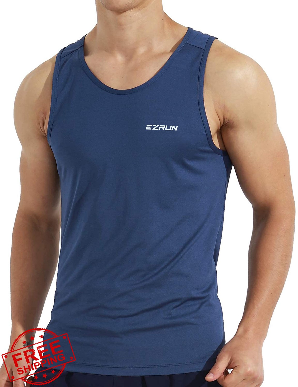 EZRUN Men's UPF 50+ Quick Dry Tank Top Summer Beach Gym Shirt gallery