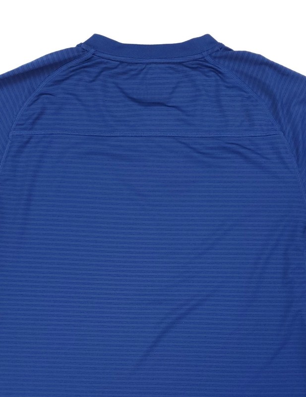 Rhone Men's L Performance Activewear Striped Long Sleeve V-Neck T Shirt Blue gallery