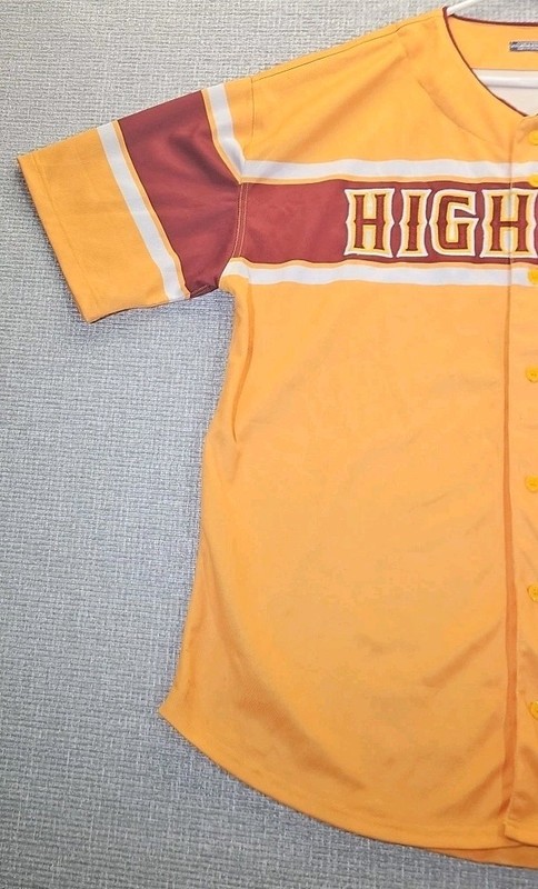 Custom High Life Baseball Jersey Mens 2XL Orange/Yellow GarbAthletics #25 *READ* gallery