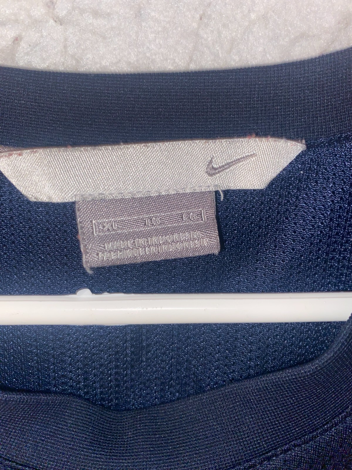 Vintage Nike Sleeveless Mesh Shirt Silver Gray Tag Blue Center Swoosh Men's XL gallery
