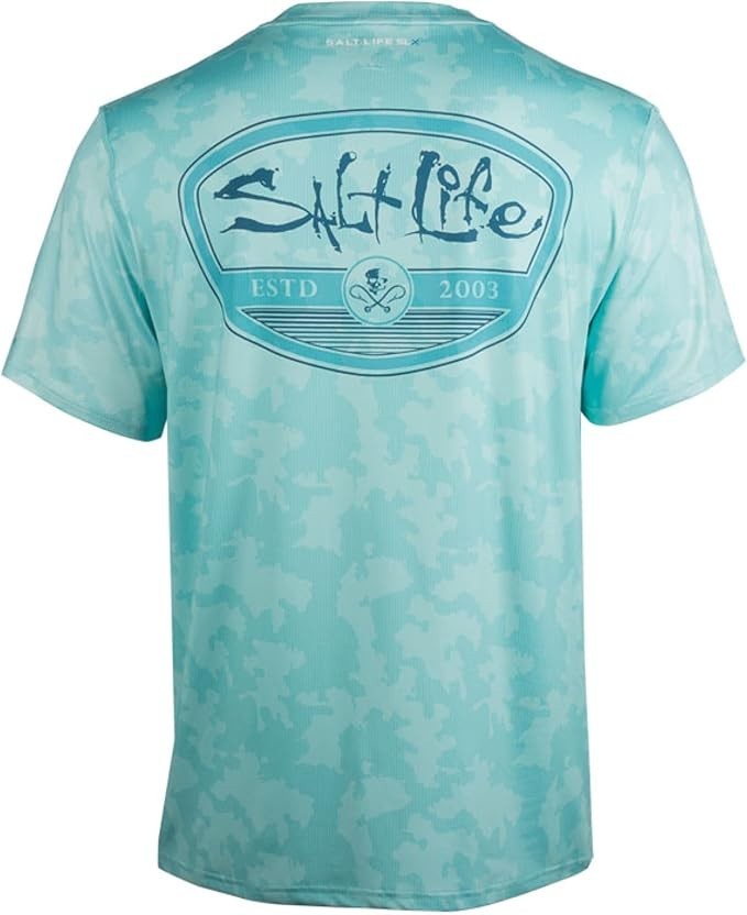 Salt Life Short Sleeve Classic Fit Pocket Shirt, Aruba Blue gallery
