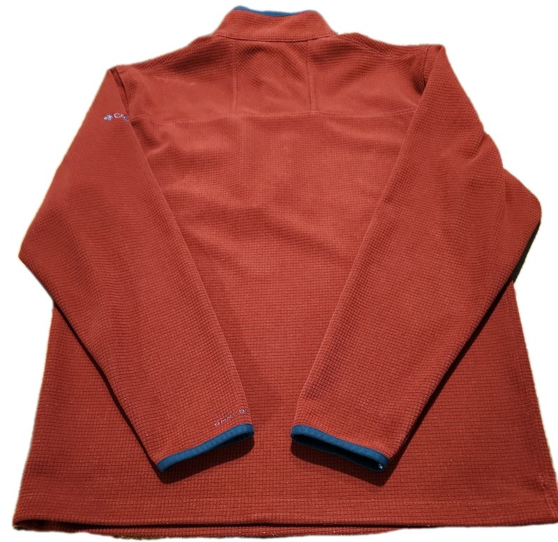 Columbia Titanium Quarter Zip Pullover Shirt Red Long Sleeve Stretchy Outdoors gallery