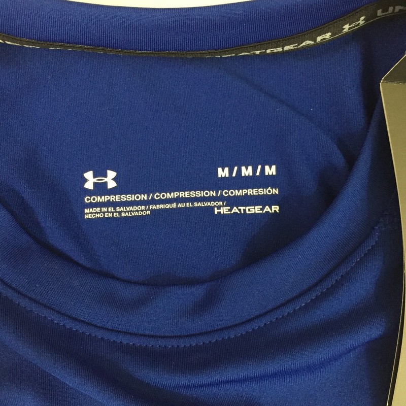 Under Armour 1361518 UA HeatGear Blue Compression T-Shirt Short Sleeve Tee Sz M gallery