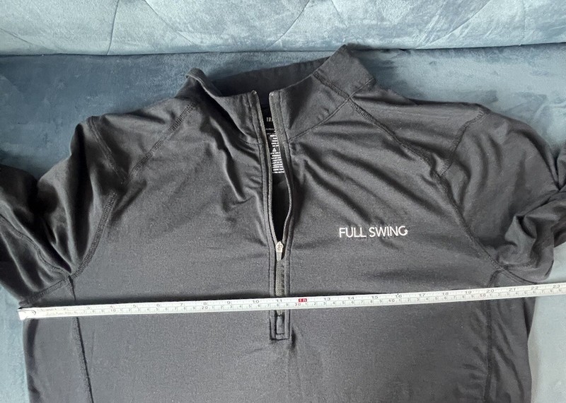 Travis Mathew L 1/4 Zip Pullover Black Mock Neck Long Sleeve Stretch Full Swing gallery