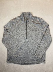 Graham Luxe Pullover Mens Size Large Frey 1/4 Zip Top Gray Golf Performance