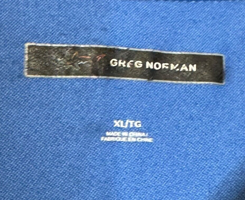 Greg Norman Men Sweater Quarter Zip Stretch Oversize Longsleeve Pullover Blue XL gallery