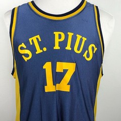 Vtg St.Pius Dodger USA M Men’s Blue #17 Basketball Jersey