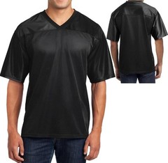 NEW NWOT Mens Sz XXL Black Short Sleeve Sporty Athletic Football Mesh Shirt