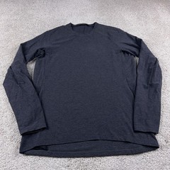Lululemon Shirt Mens Large Gray Surge Warm Running Gym Performance Crew Neck