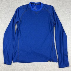 Patagonia Shirt Mens Medium Blue Long Sleeve Capilene Crewneck Base Layer Top