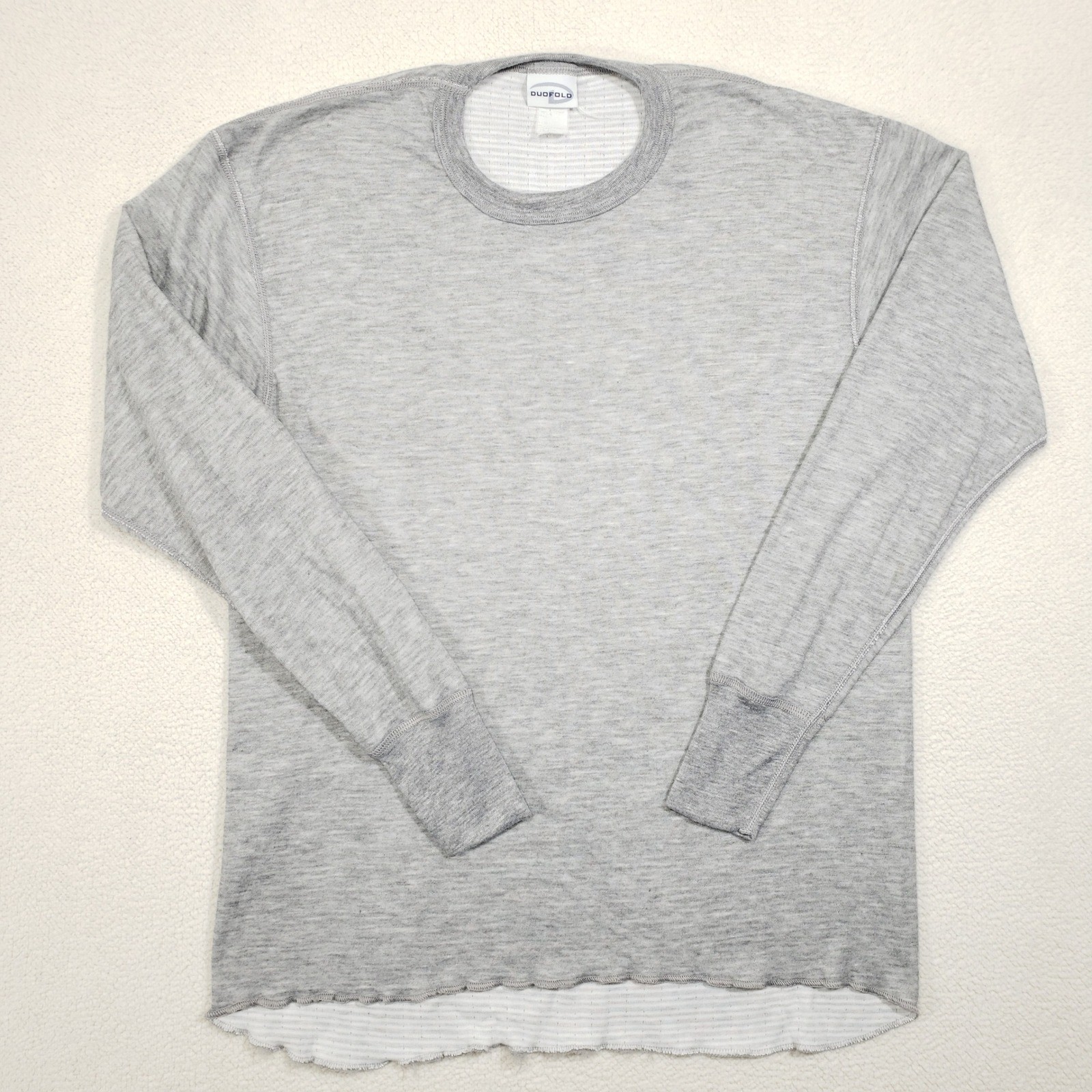 Duofold Thermal Shirt Men Large Gray Long Sleeve Crew Neck Base Layer USA Made gallery
