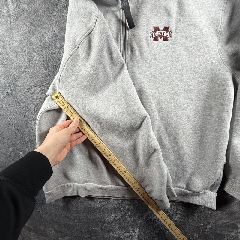 Lululemon Mississippi State Pullover Men’s XL Gray Solid Steady 1/4 Zip Fleece gallery