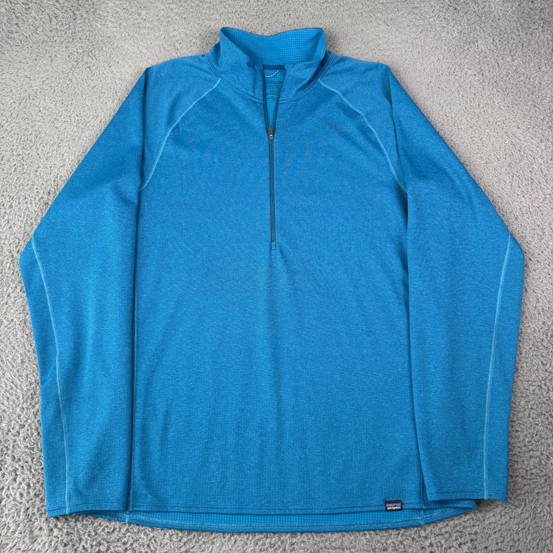Patagonia Capilene Midweight 1/4 Zip Baselayer Pullover Mens XL Blue Polartec gallery