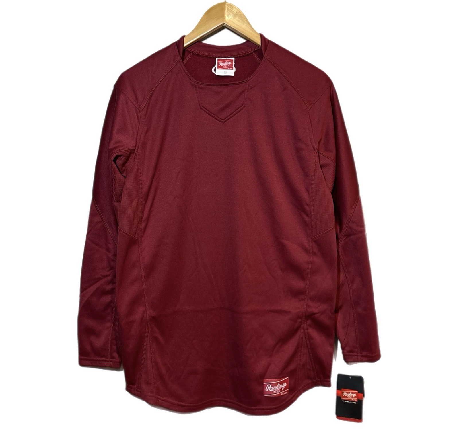 Rawlings Baseball Pullover Mens Embroidered Toledo MLB Hens Logo Small NWT Red gallery