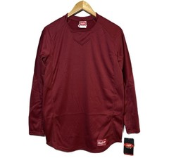 Rawlings Baseball Pullover Mens Embroidered Toledo MLB Hens Logo Small NWT Red