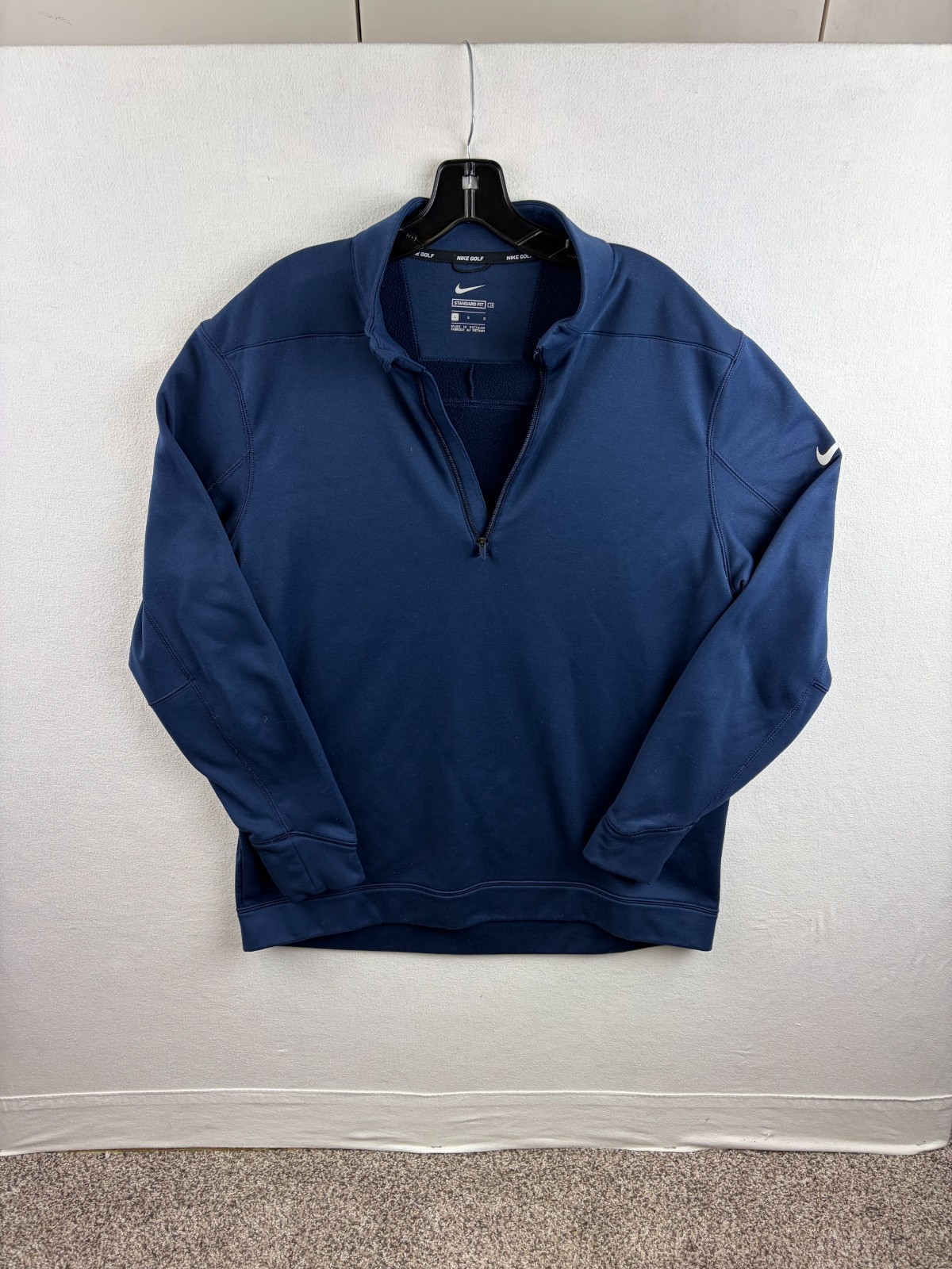 Men's Nike Golf 1/4 Zip Pullover Blue Size L Standard Fit gallery