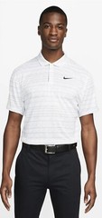 Nike Dri-Fit ADV Tiger Woods Striped Golf Polo Size XL Iron White DH0789-100 NWT