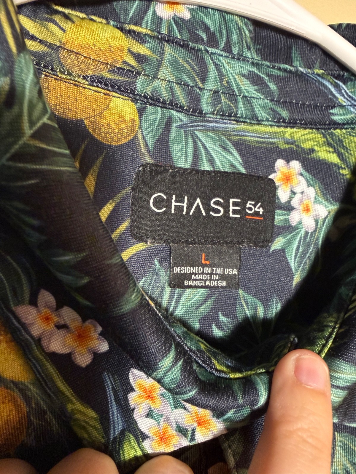 Chase 54 Tropical Birds & Lemons Shirt | Size Large | Performance Golf Outdoor gallery