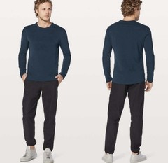 LULULEMON- 5 Year Basic Long Sleeve Shirt Blue Casual Minimal Classic Layering
