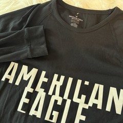 American Eagle AEO Active Flex Long Sleeve Black Pullover Shirt Men’s Large