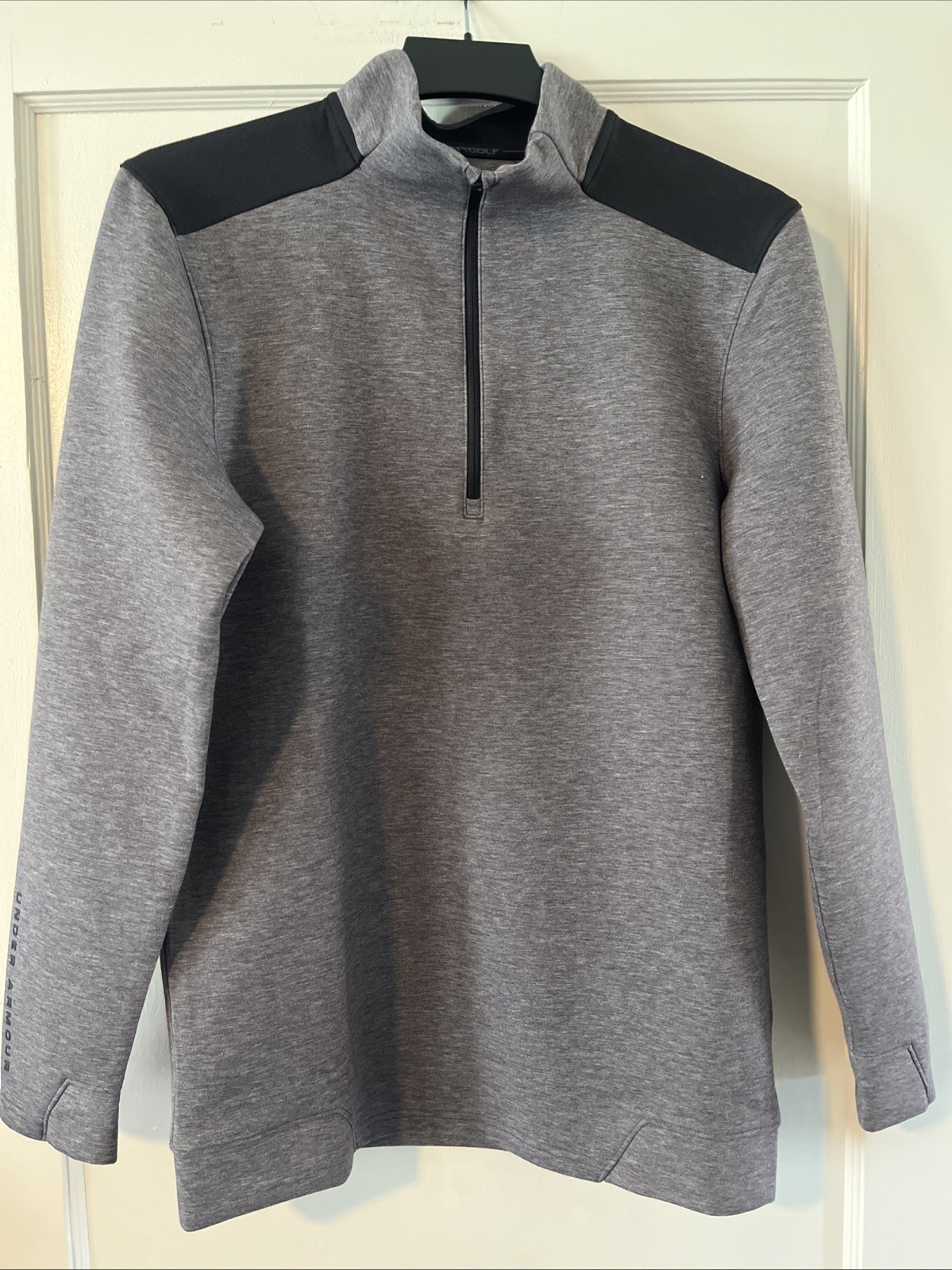 Under Armour Men's Storm Golf Half Zip Cold Gear Sweat Jacket Size S Grey NWT gallery