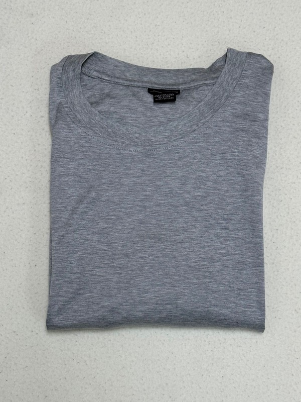 Jos A Bank Men's 100% Cotton Crew Neck Short Sleeves T-Shirt - Light Gray - XL gallery
