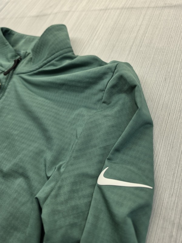 New Nike Golf Dri-Fit Victory 1/2 Zip Shirt Mens Size Small Bicoastal Green $75 gallery