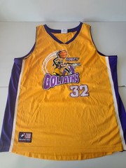 Disney Goofy Goliath Basketball Jersey Men 2XL Gold Purple #32 Walt Disney World