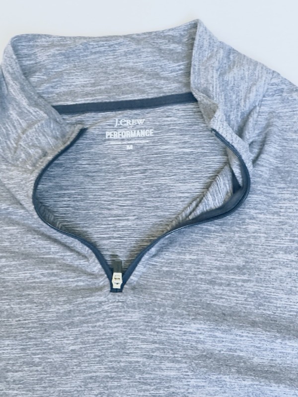 J.Crew Performance Quarter Zip Pullover Men’s Medium Gray Athletic Golf Stretch gallery