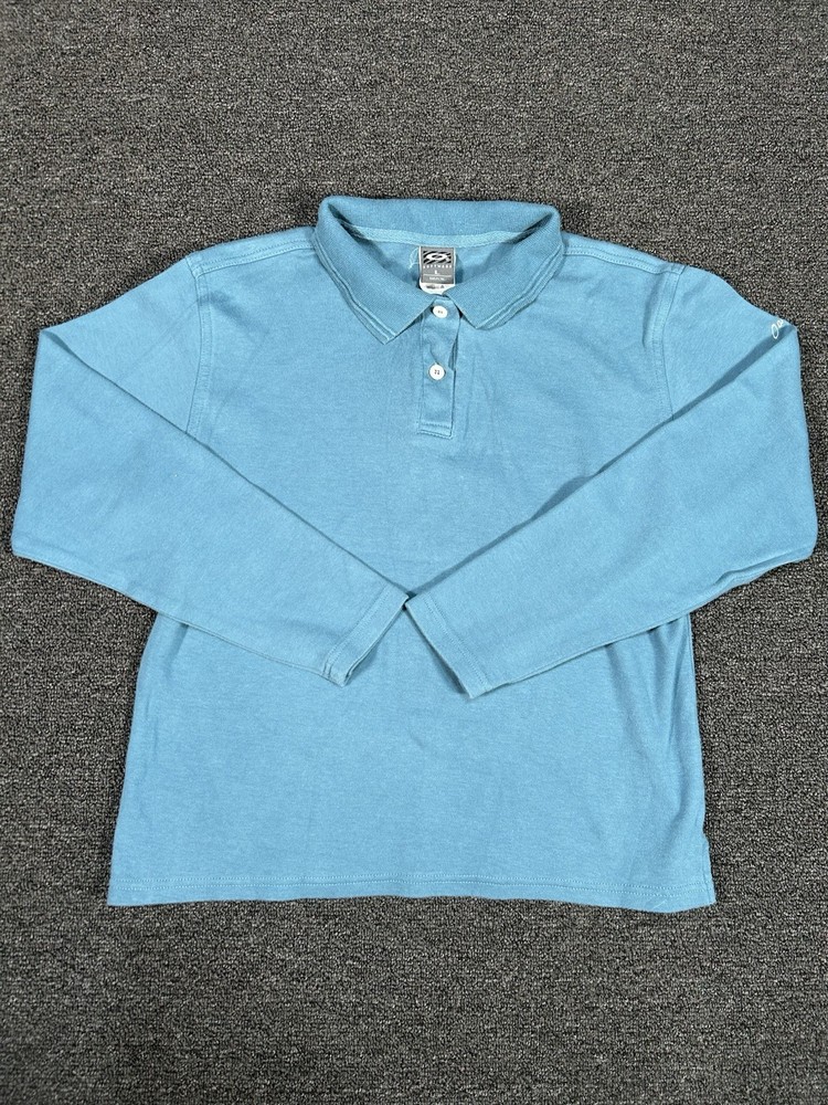Vintage Oakley Software Long Sleeve Polo Mens Size Large Blue Made In USA