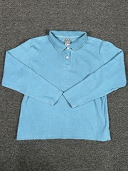 Vintage Oakley Software Long Sleeve Polo Mens Size Large Blue Made In USA