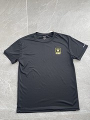 US Army Black Athletic Short Sleeve Shirt Size Small